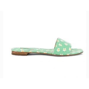 New
Larroude Ivy Slip On Sandals in Floral Mint Size 7.5